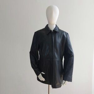Black Danier Leather Jacket Size Large